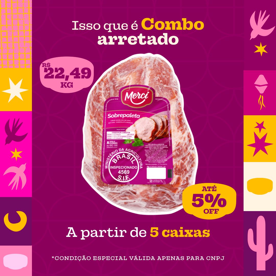 Sobrepaleta Suína Cong 10kg - Mercí