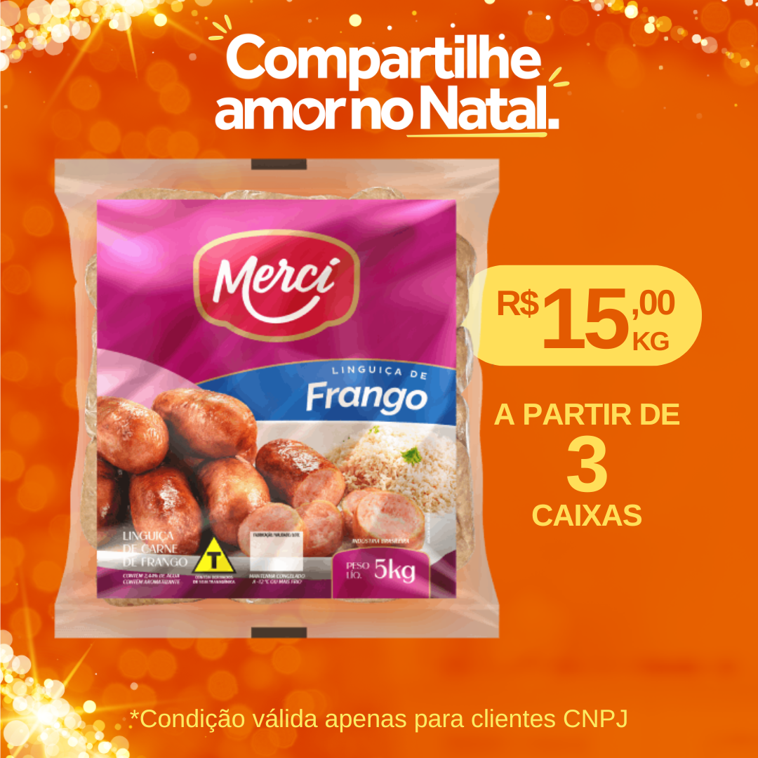 Lingui&ccedil;a de Frango Cong 5kg - Merc&iacute;