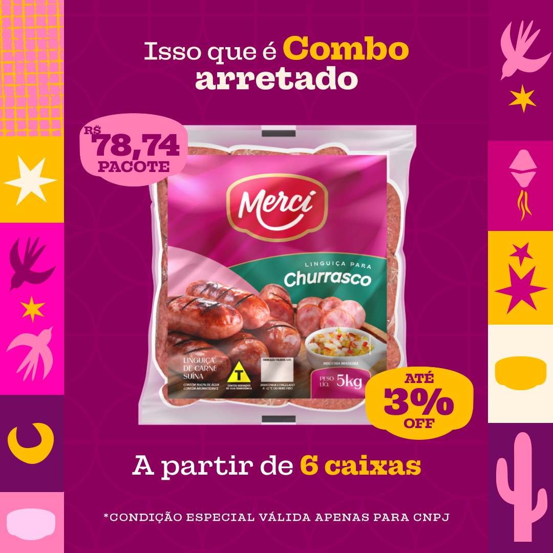 Linguiça Suina Cong 5kg - Mercí