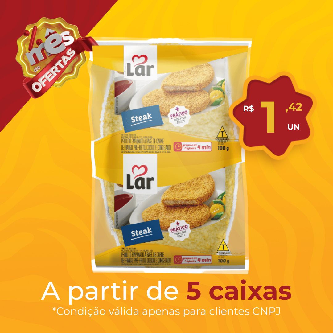 Steak de frango Cong 100g - Lar