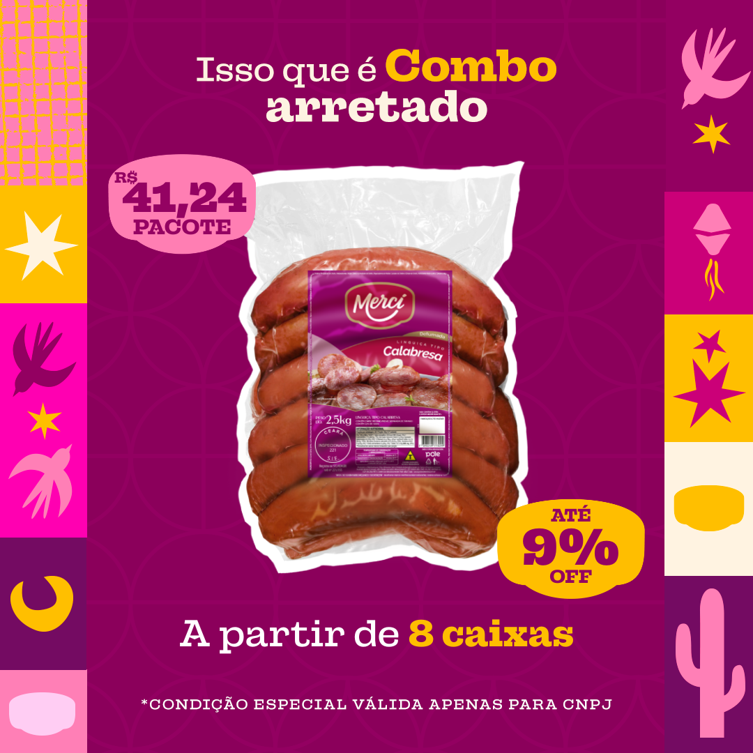 Linguiça Calabresa 2,5kg - Mercí