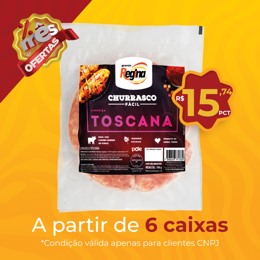 Linguiça Toscana Cong 700g - Churrasco Fácil