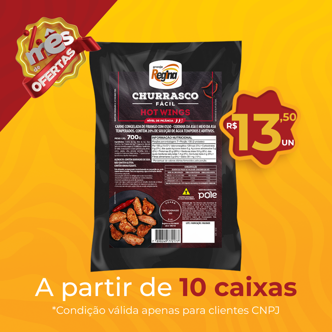 Hot Wings Cong 700g - Churrasco Fácil