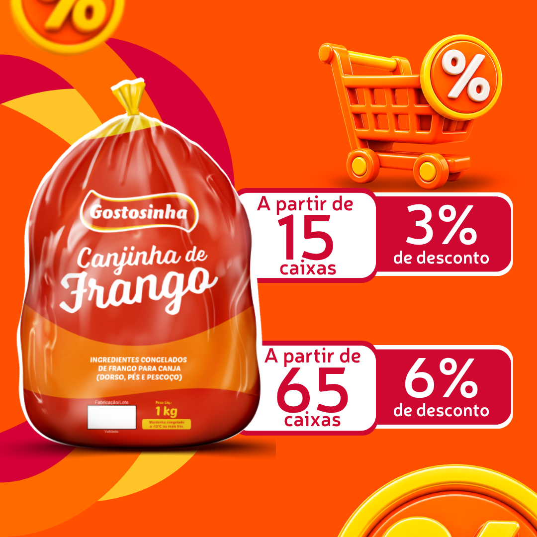 Canjinha de Frango Cong 1kg - Gostosinha