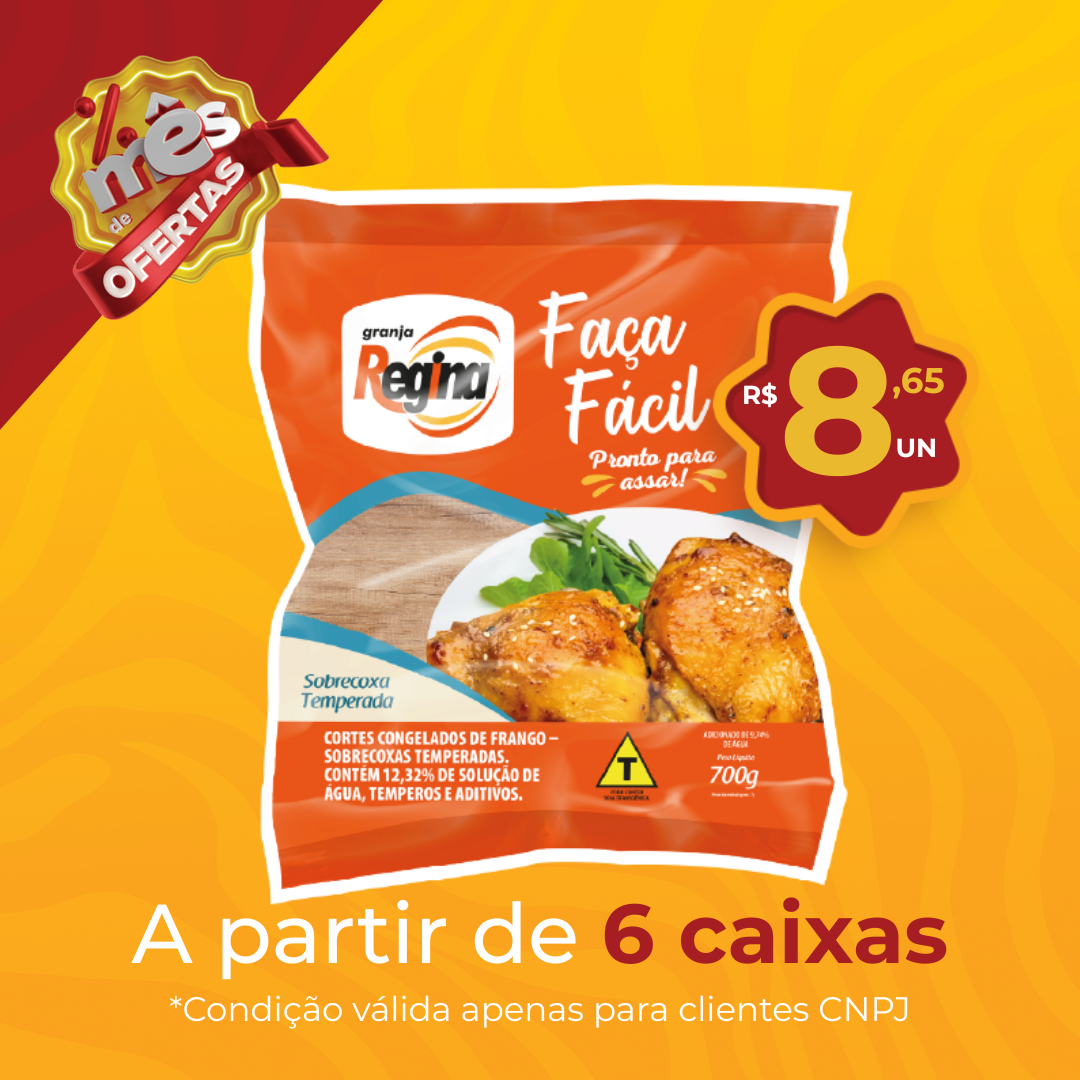 Sobrecoxa Cong 700g - Faça Fácil