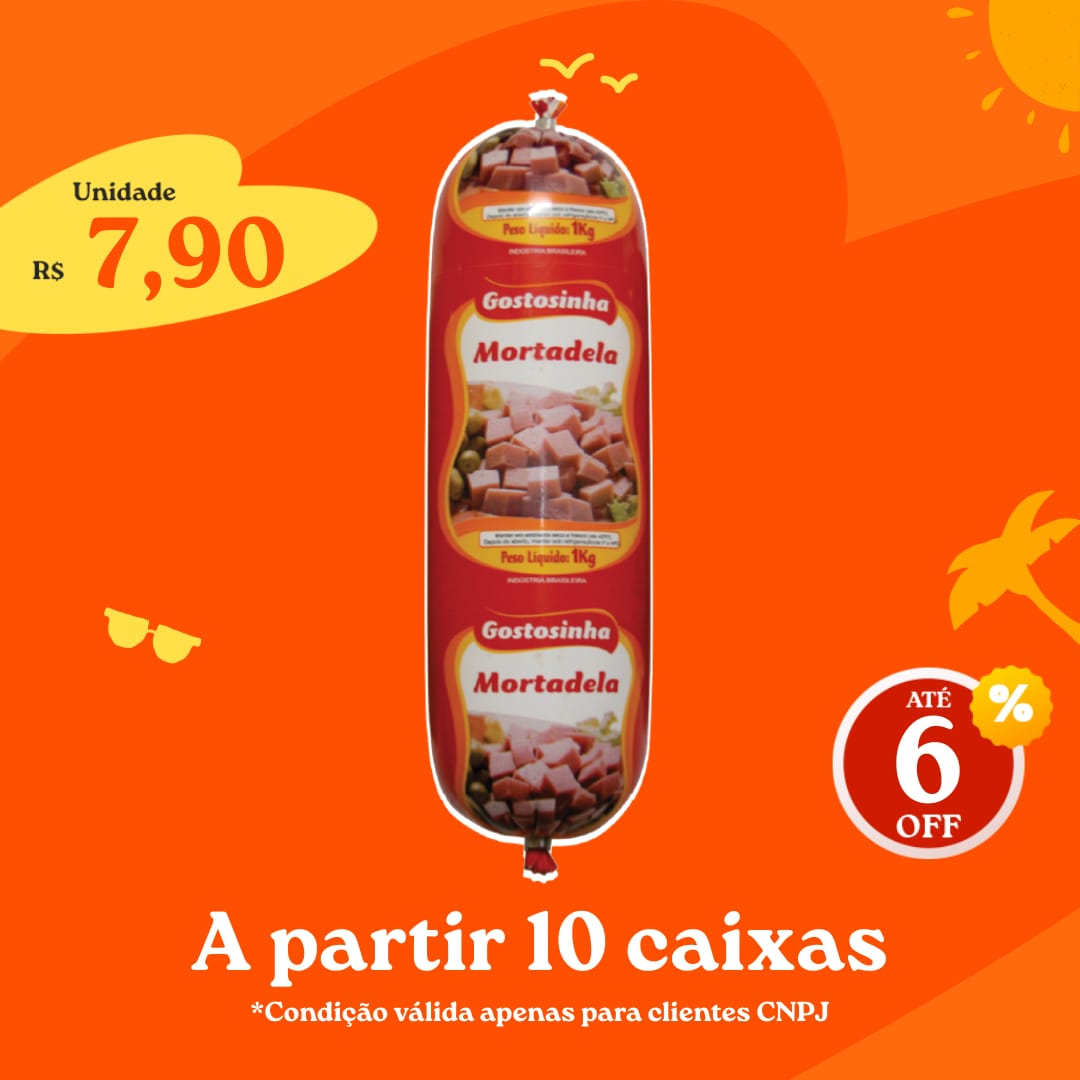 Mortadela Bovina 1kg - Gostosinha