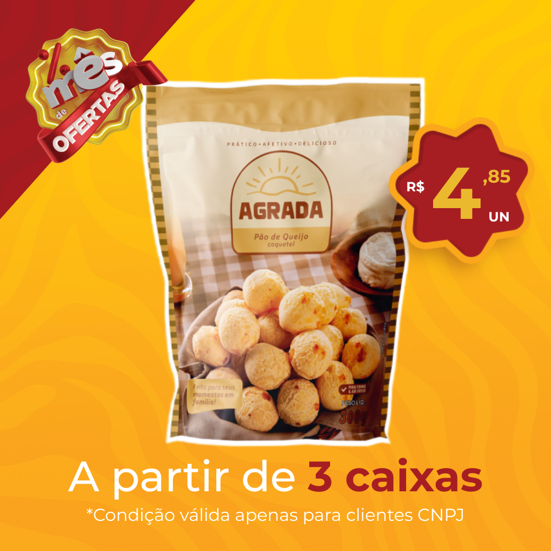 Pão de Queijo Coquetel Cong 300g - Agrada