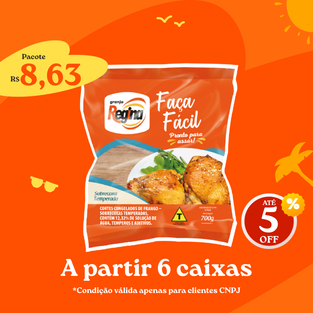 Sobrecoxa Cong 700g - Faça Fácil