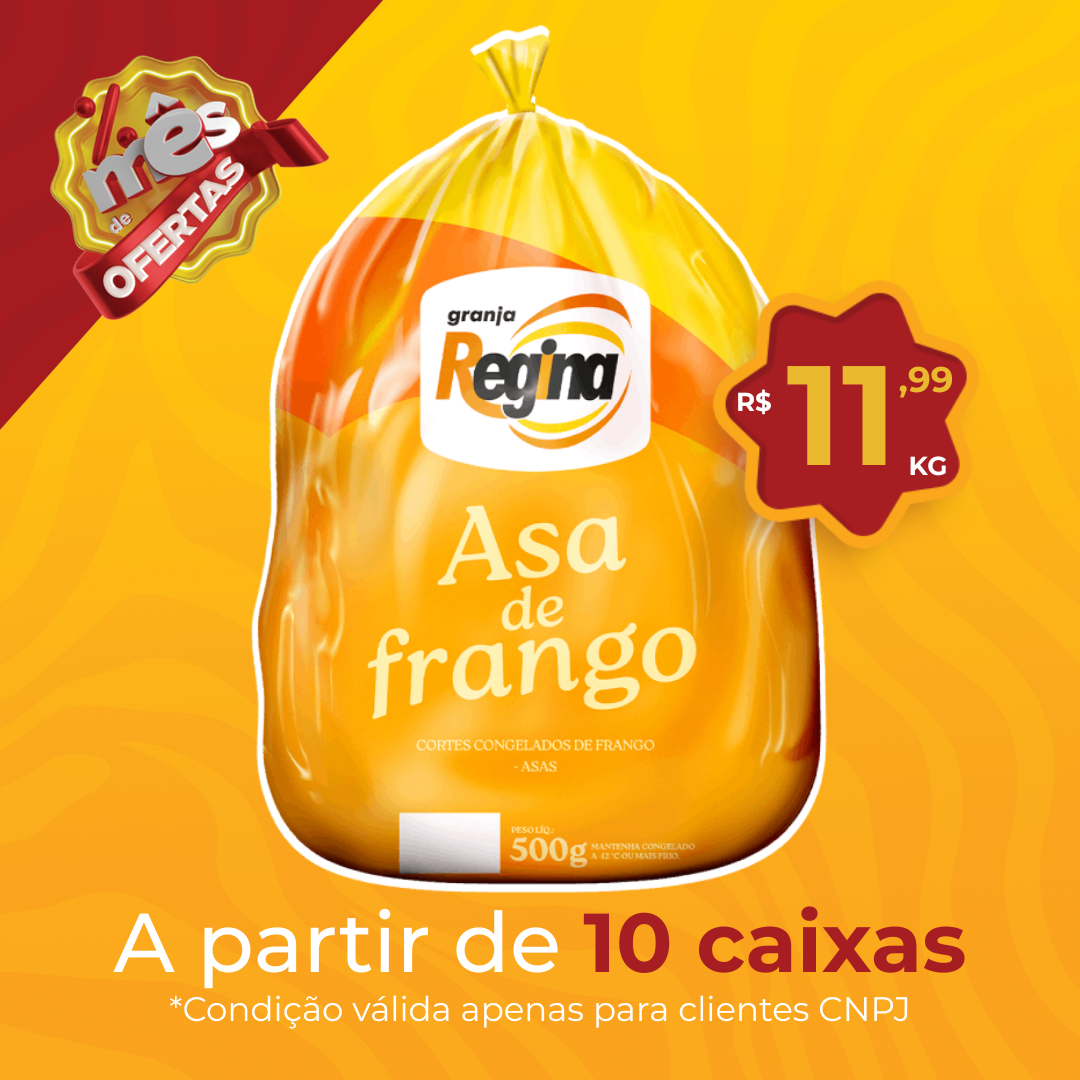 Asa S/Coxinha Frango Cong 12kg - Granja Regina