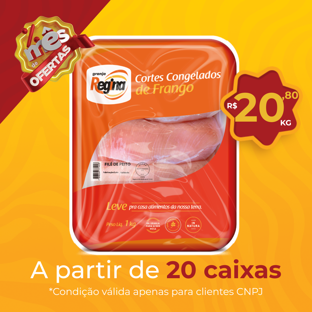 Filé de Peito Cong 1kg - Granja Regina> Filé de Peito Cong 1kg - Granja Regina