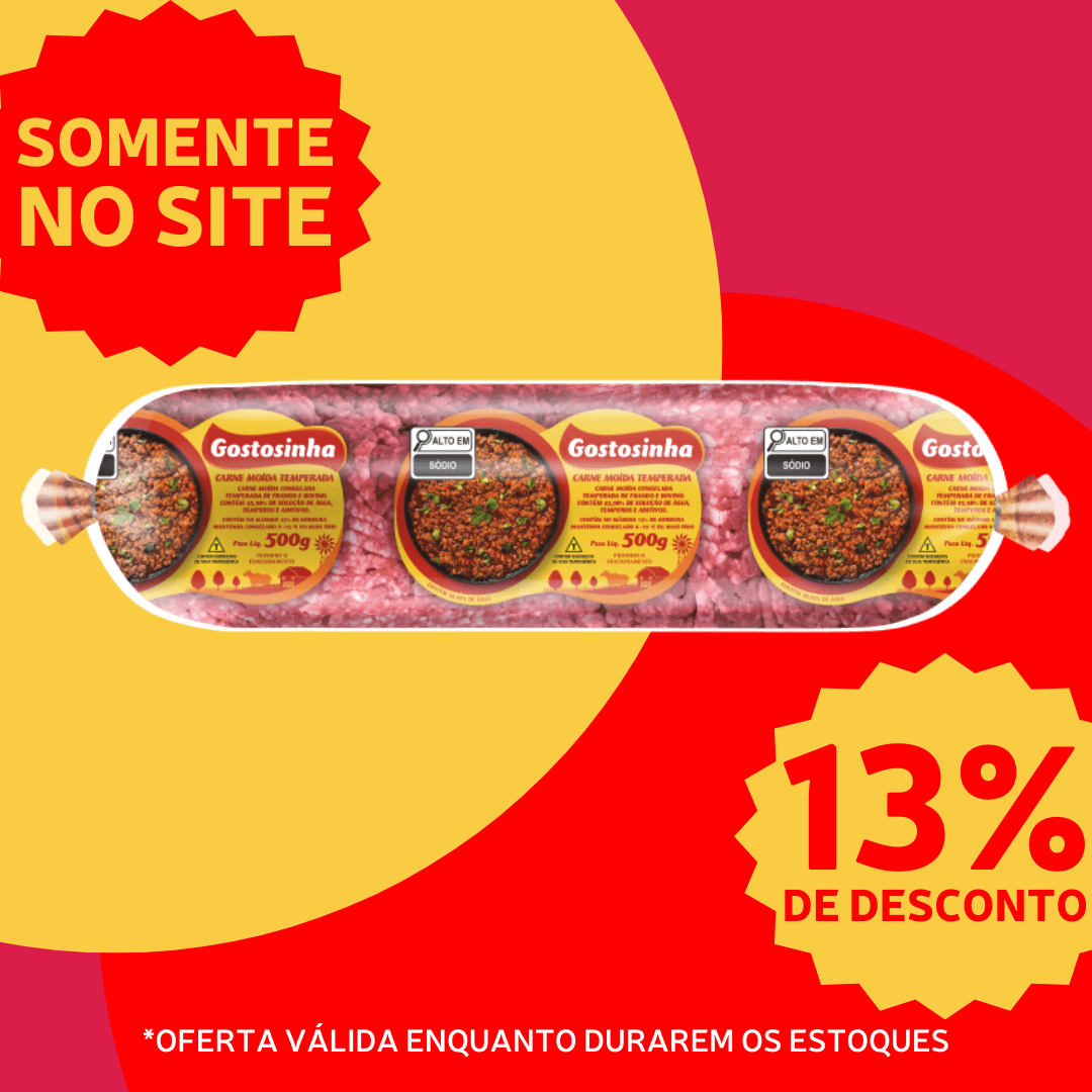Carne Mo&iacute;da Temp Cong 500g - Gostosinha