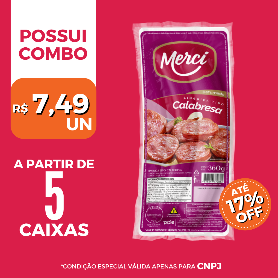 Linguiça Calabresa 360g - Mercí> image number 0
