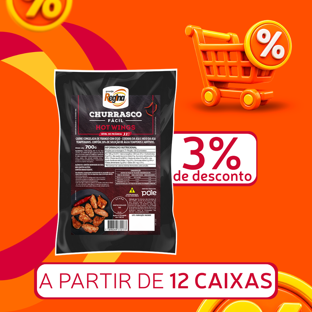 Hot Wings Cong 700g - Churrasco F&aacute;cil