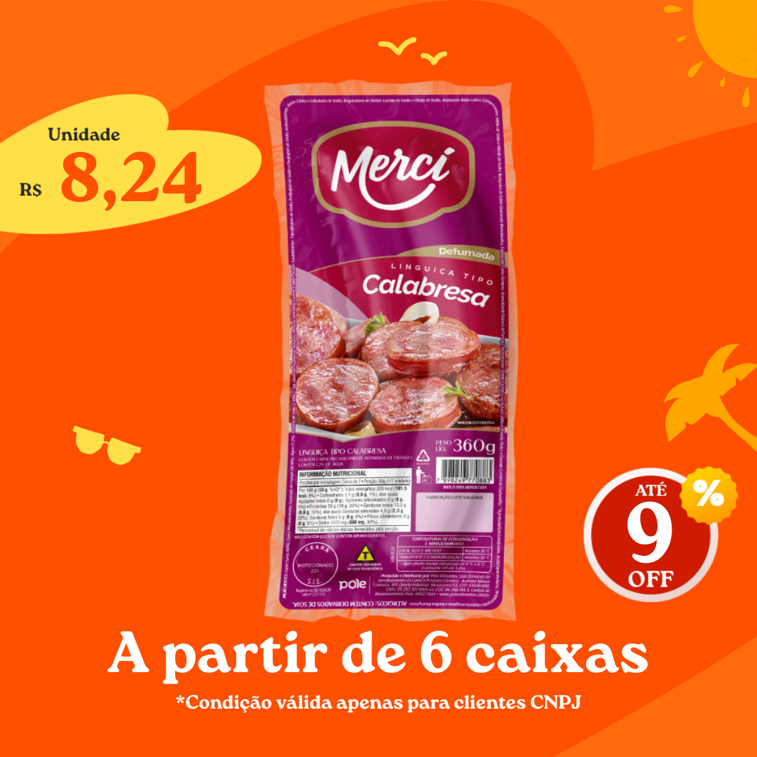 Linguiça Calabresa 360g - Mercí