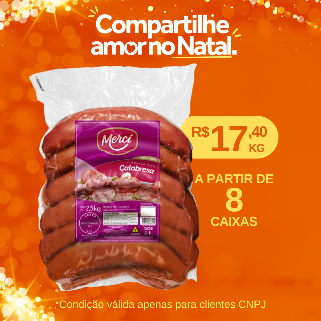 Lingui&ccedil;a Calabresa 2,5kg - Merc&iacute;