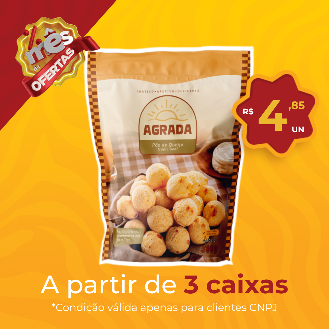 Pão de Queijo Tradicional Cong 300g - Agrada