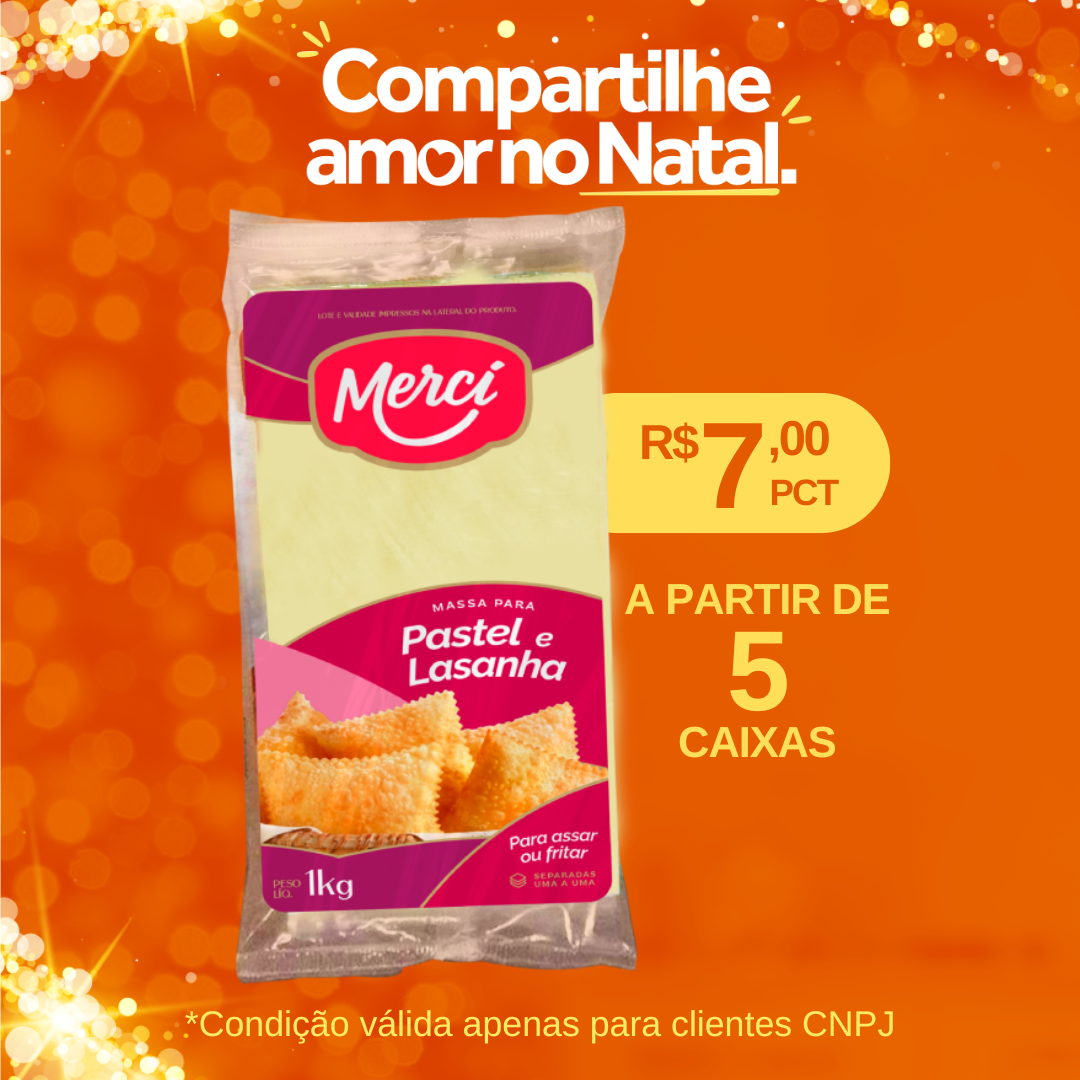 Massa de Pastel Cong 1kg - Merc&iacute;