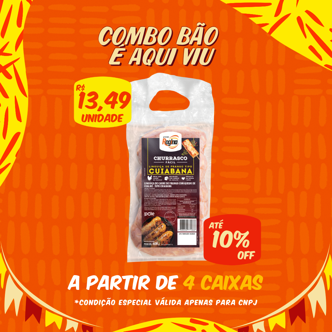 Linguiça Cuiabana Cong 600g - Churrasco Fácil