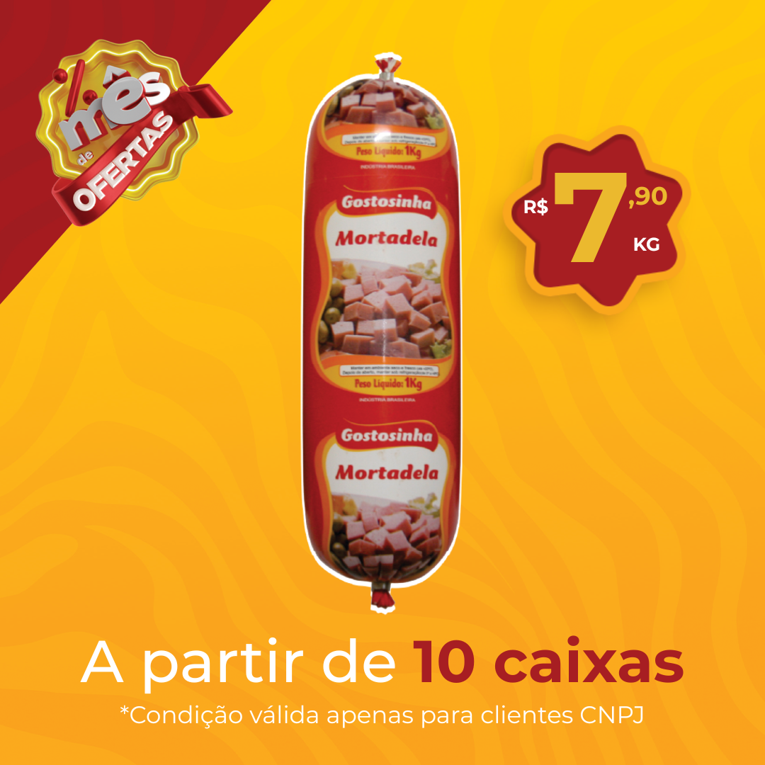 Mortadela Bovina 1kg - Gostosinha