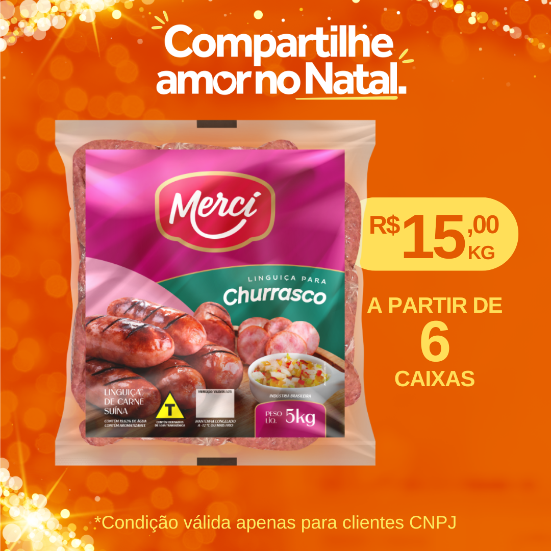 Lingui&ccedil;a Suina Cong 5kg - Merc&iacute;