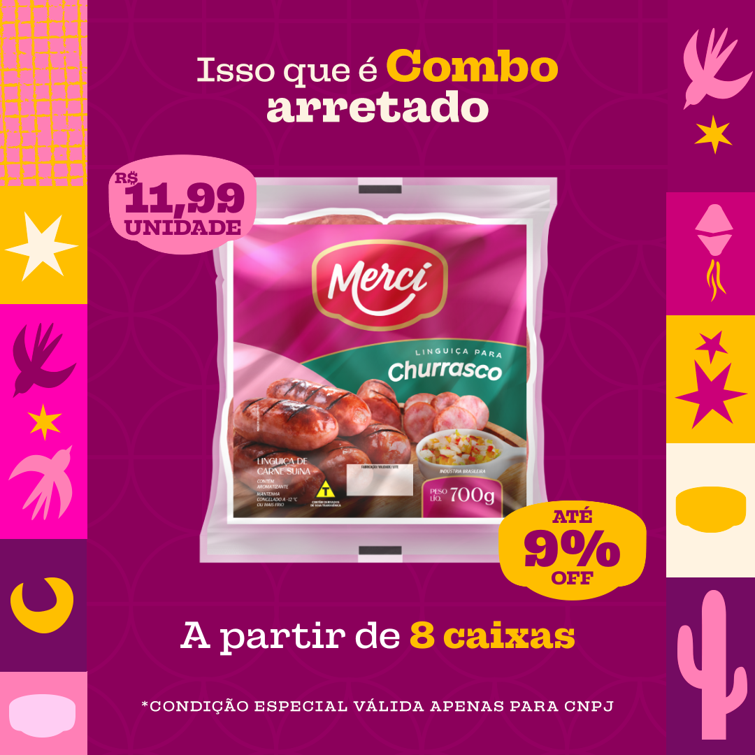 Linguiça Suina Cong 700g - Mercí
