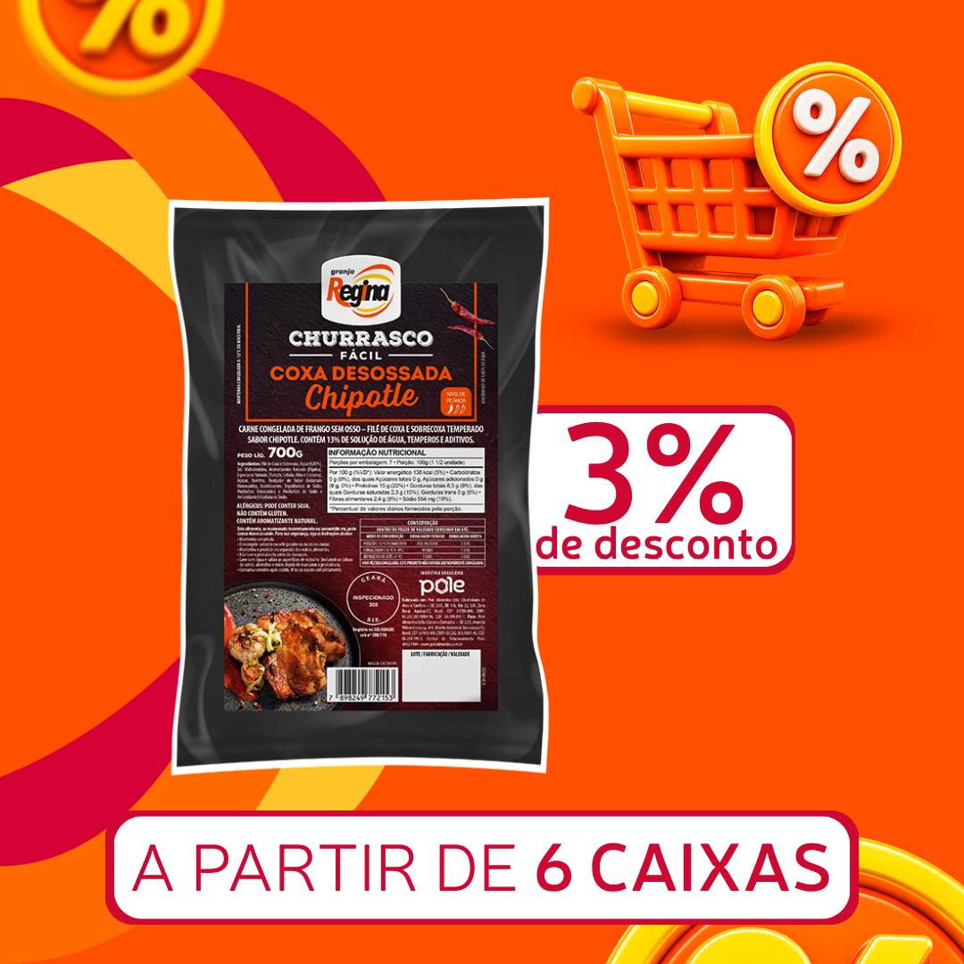 Coxa com Sobre Desso Cong 700g Chipotle - Churrasco F&aacute;cil