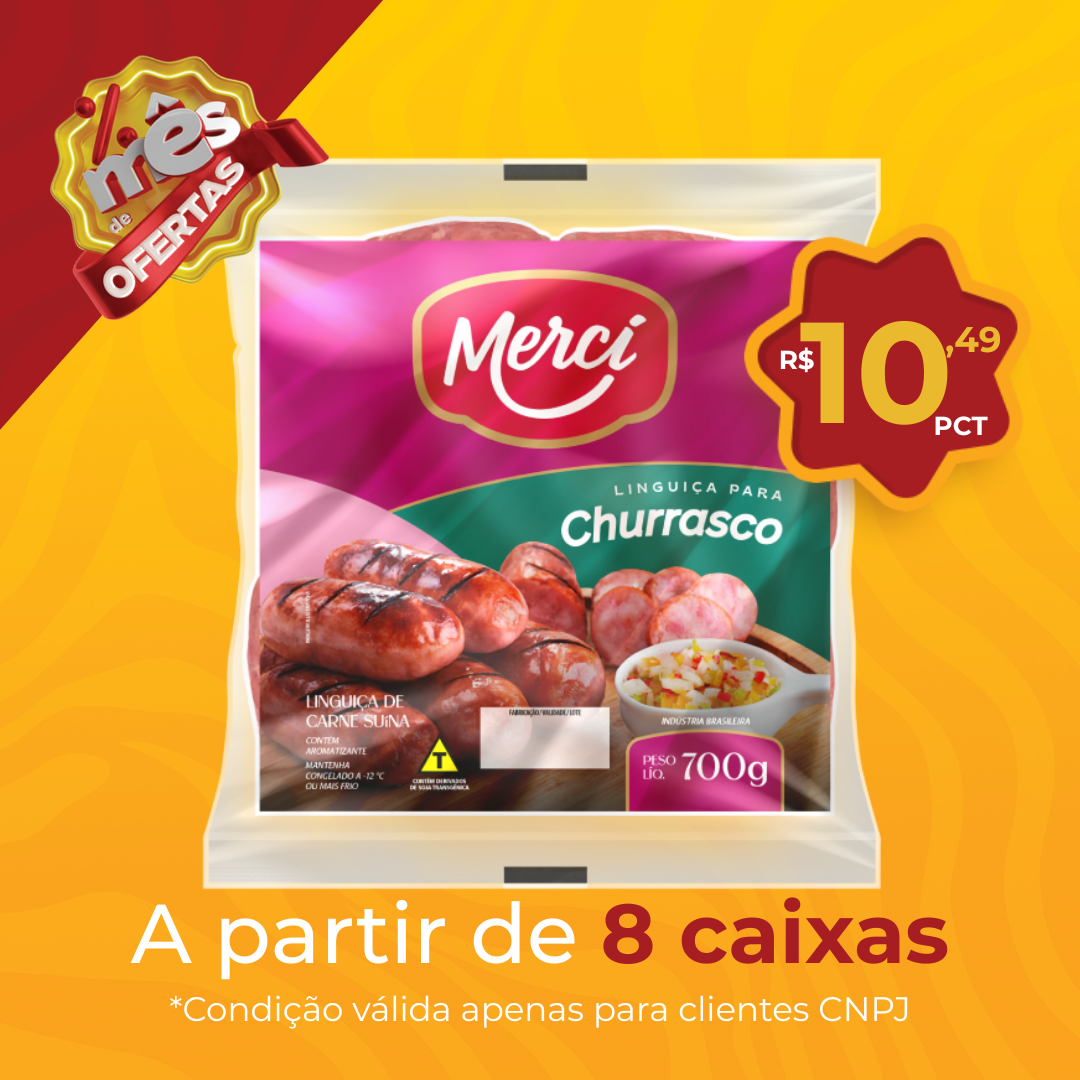 Linguiça Suina Cong 700g - Mercí