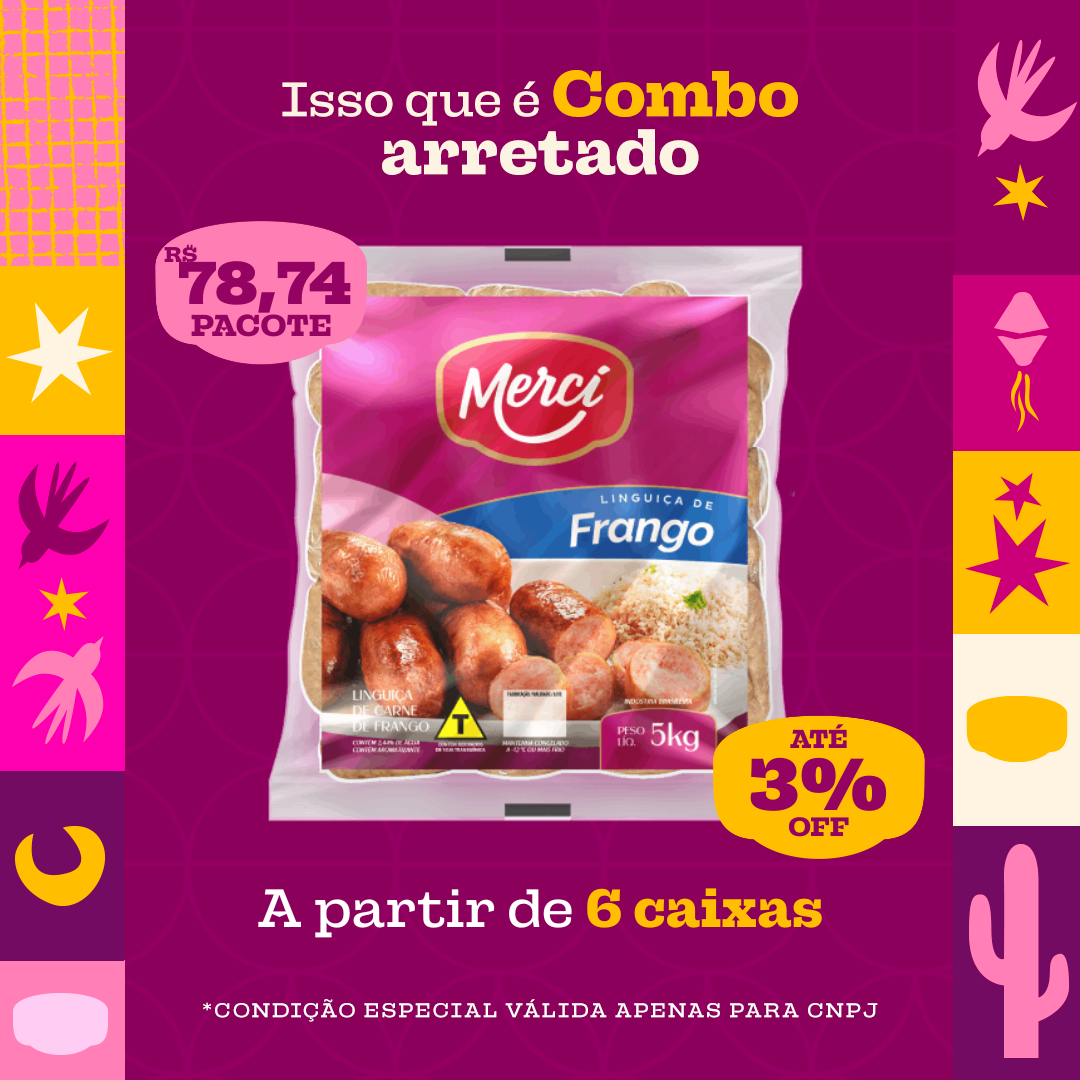Linguiça de Frango Cong 5kg - Mercí