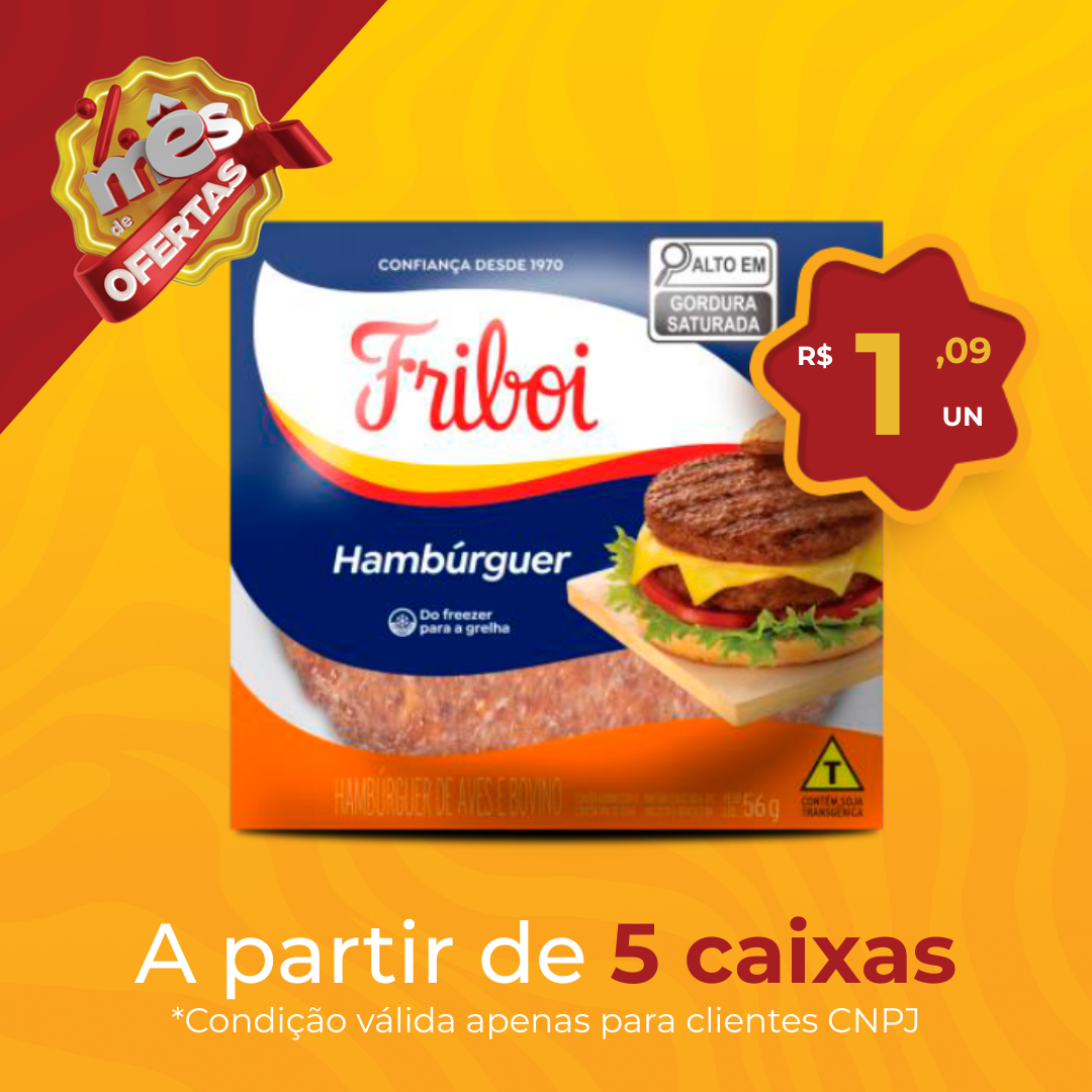 Hamburguer Misto Cong 56g - Friboi