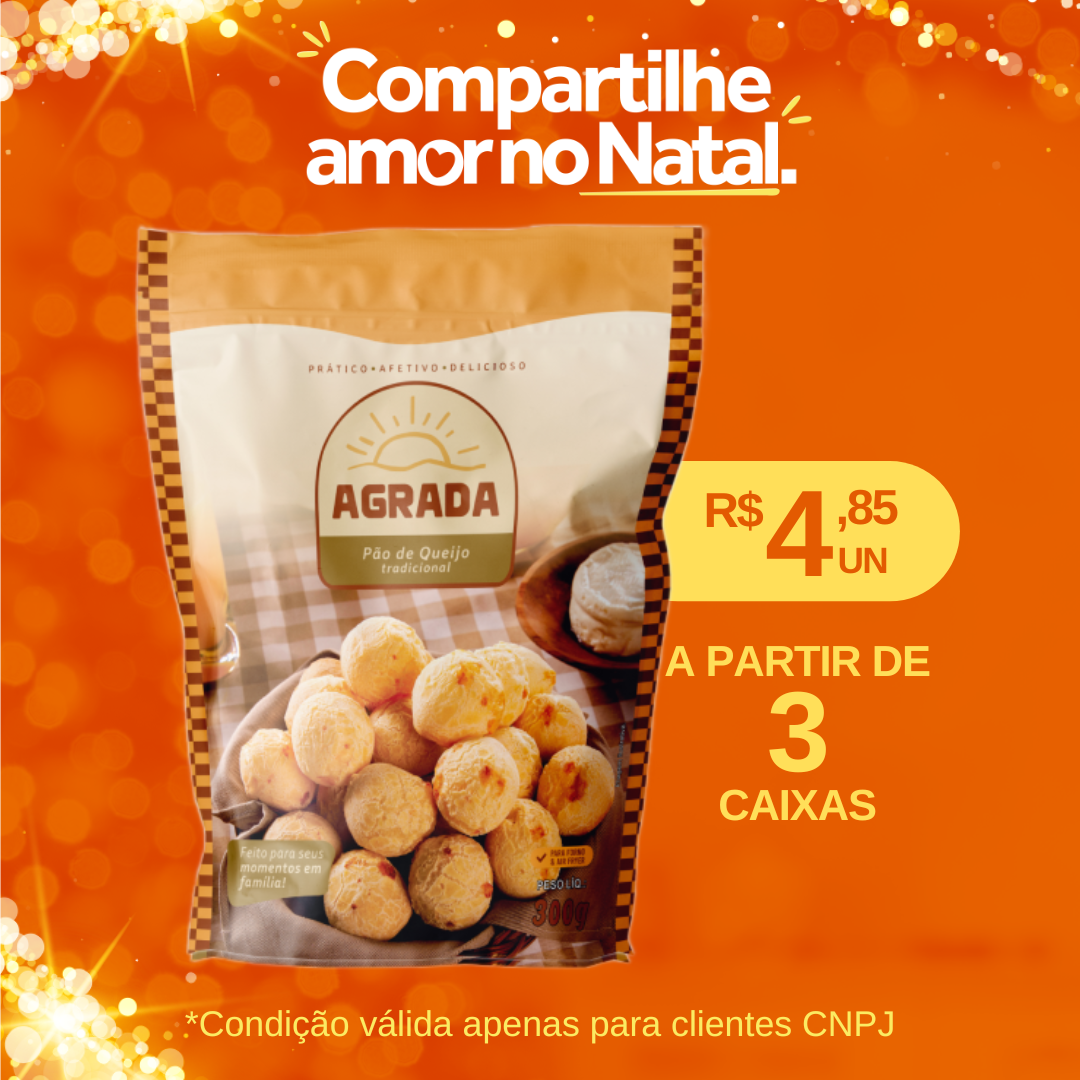 P&atilde;o de Queijo Tradicional Cong 300g - Agrada